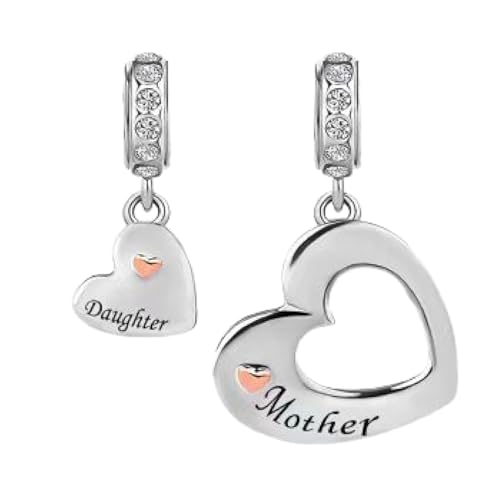 Abalorio colgante de corazones entrelazados para pulseras Pandora, amistad, aniversario, cumpleaños, joyería de regalo para mejores amigos, madre, hijo, hermanas, sobrina, tía, esposa, marido, talla