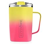 BrüMate Toddy - 16oz 100% Leak Proof Insulated Coffee Mug with Handle & Lid - Stainless Steel Coffee Travel Mug - Double Walled Coffee Cup (Sunset)