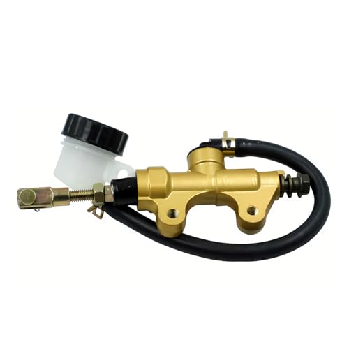 Rear Brake Master Cylinder Pump with Reservoir Compatible with Suzuki GSXR 600 750 for Arctic Cat 400 600 700, 200X ATC 250R RD400 GC150/200 (gold)