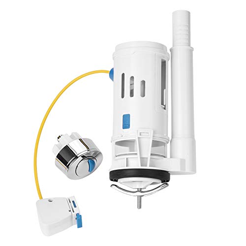 ANKROYU Vanne de Vidange Double Bouton pour Toilette, Robinet de Chasse d'Eau en Plastique ABS, Accessoire de Remplacement pour Réservoir de Toilette(One Piece)