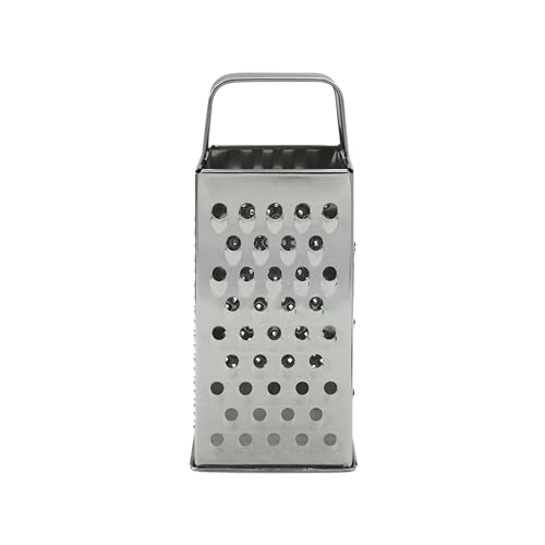 Fackelmann 4 Sided Universal Grater, Box Grater, Stainless Steel, 23.5x10.5x8cm, Silver, Grater (Silver)