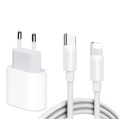 Kit Carregador para iPhone Turbo 30W e Cabo USB Tipo-C PD Compatível com iPhone 11 12 13 14 PRO PLUS