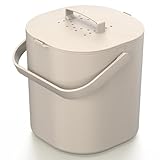 PTMS® Bidone Umido 6L – Cestino Umido con filtro a carbone attivo, coperchio da appendere e setaccio – Pattumiera Umido Cucina antiodore, lavabile in lavastoviglie – 5 colori eleganti