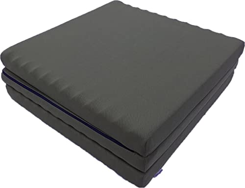 西川 ごろ寝 マットレス 60X180X6cm 側地洗える 波型構造 体圧分散 お家時間 三つ折り 収納 便利 ごろ寝 お昼寝 ソファ アウトドア 車中泊 来客用 HC90009512 (ブラウン) [4]