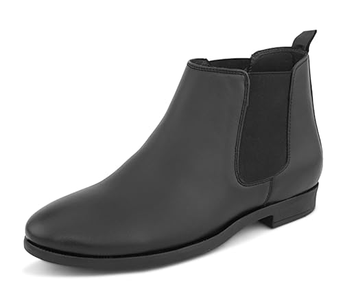 Image of FENTACIA Leather Chelsea Boots for Men | Men Ankle Slipon Boots