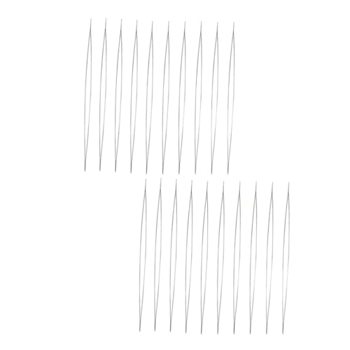 KONTONTY Beading Thread Needles 20pcs Superfine Beading Needles Large Eye Self-Threading Embroidery Tools Material Stable