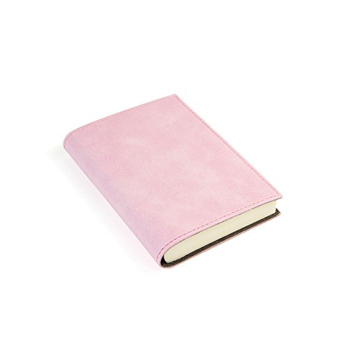 Carnet en cuir véritable doublé rose petit format Papuro Capri 9x13