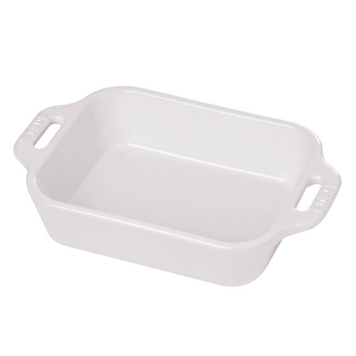 White STAUB Rectangular Dish, 7.5 x 6