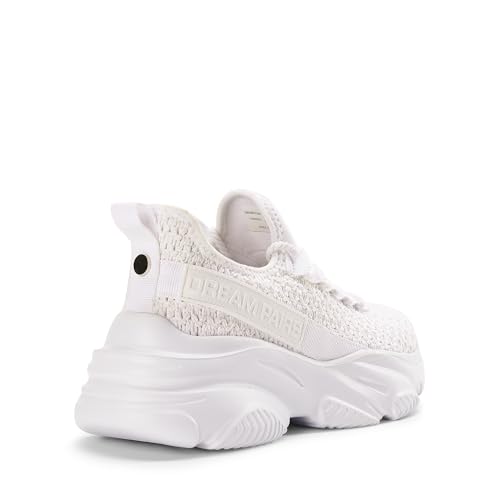 DREAM PAIRS DREAM PAIRS Women's Platform Chunky Fashion Sneakers Slip On Walking Stylish Lightweight Classic Casual Sneaker,Size 8,White,DWUMFN2507