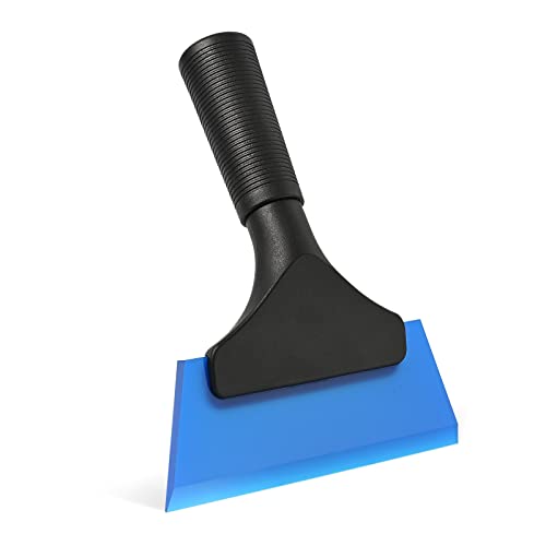 Gomake Gummi-Abzieher, 12,7 cm, kleines Fenster, Duschabzieher, Auto-Wasserblatt für Auto-Windschutzscheibe, Fenster, Spiegel, Glastür (Königsblau) Cover