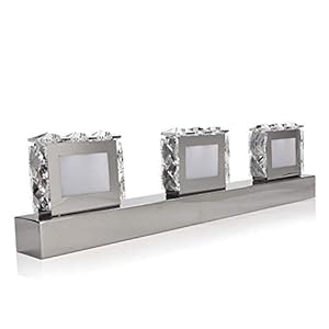 TANKE Lampe Murale à LED – Moderne Blanc Chaud 3 LED Cristal Miroir Avant Applique Murale Toilette Salle De Bains Décor Lampe, 18,19 Pouces