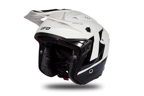 NUOVA OMOLOGAZIONE ECE 22.06 CASCO UFO PLAST M SHERATAN JET BIANCO/NERO