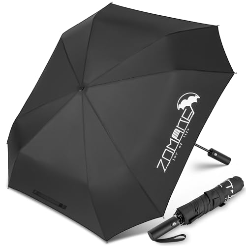 Paraguas plegable 54 inch ZOMAKE resistente con estructura antiviento de 137cm en color negro