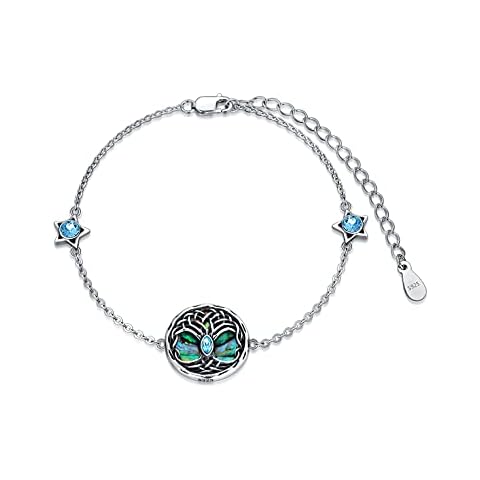 AOBOCO Sterling Silver Celtic Tree of Life Bracelet for Women Girls Cover