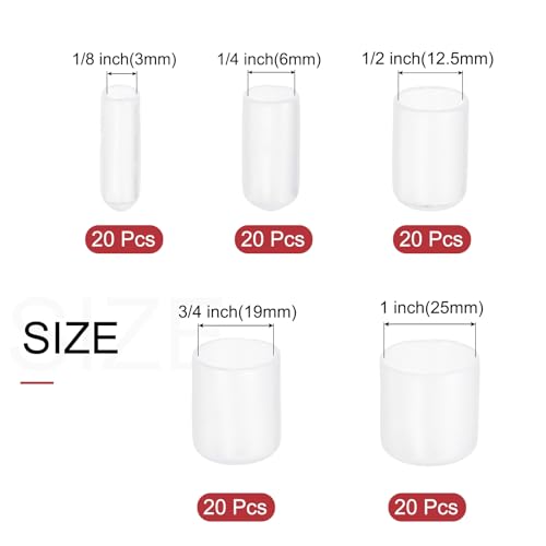 Embout protection caoutchouc uxcell capuchon vis filetage tube - 3