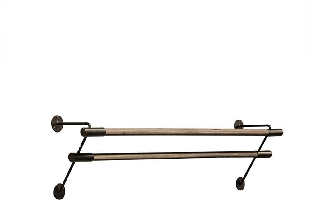 Coat Hooks Wall-Mounted Wall Mounted -Modern Clothing Store Hanger Display Rack Clothes Rack Wrought Iron Retro Nostalgic Personality Wall (A Diameter:80cm)