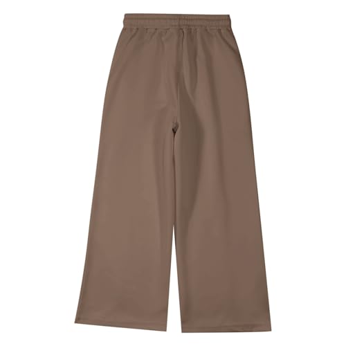 Girls Baggy Sweatpants Oversized Wide Leg Sweat Pants Elastic Waist Drawstring Lounge Athletic Pants Slacks 2-14Years4