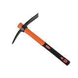 LUBAN Mattock Hoe Pick Axe with Heavy Duty Forged Adze and Ergonomic Non-Slip Handle 15-inch for...