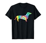 Tie Dye Dog Shirt Hippie Dachshund Retro T-Shirt Puppy Gift T-Shirt