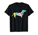 Tie Dye Dog Shirt Hippie Dachshund Retro T-shirt Puppy Gift