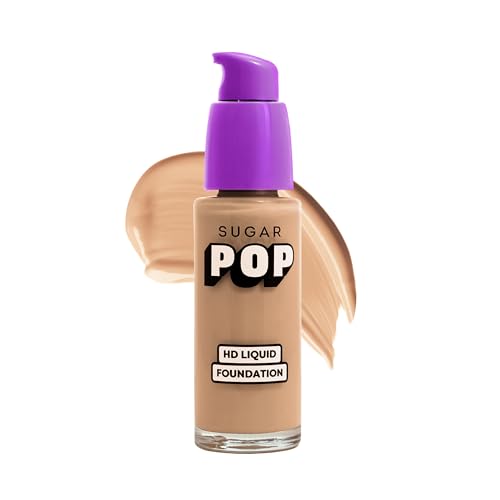 Image of SUGAR POP HD Liquid Foundation with SPF 30 | Lasts upto 16hrs | Full Coverage | Water-Resistant | Matte Finish | 30ml - 13 Raisin
