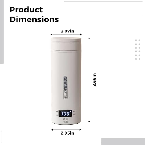 Hervidor eléctrico portátil con 4 temperaturas LCD miniatura 5