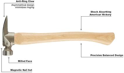 Bahco 429-16, Claw Hammer (Pack of 8 pcs)