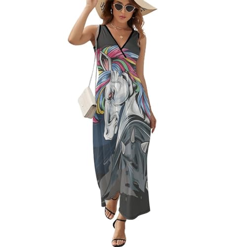 Robe de plage fluide et légère à motif licorne en colère pour vos après-midi ensoleillés