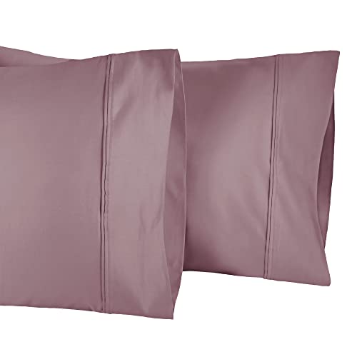 Superior 1200-Thread Count Egyptian Cotton Solid Pillowcase Set, Zephyr, Standard - Image 2