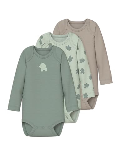 Name it baby Herren Sea Foam Nbmbody 3P Ls Elephant Noos, Numeric_92 (3er Pack)