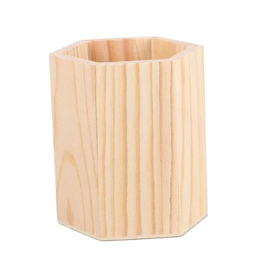 Porte-stylo en bois brut transparent matériel fait main créatif