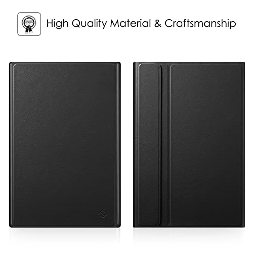 Fintie Tastatur Hülle für Samsung Galaxy Tab A7 10.4 Zoll 2022/2020, Keyboard case mit magnetisch Abnehmbarer Deutscher Tastatur mit QWERTZ Layout, Schwarz