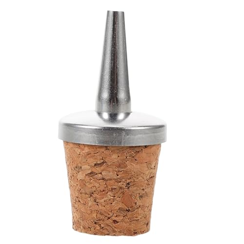 Uonlytech Vertedor de Botellas con Base de Corcho y Tapón de Madera para Barras en Casa, Diseño Versátil Que Reduce el Desperdicio en Destilerías
