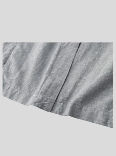 Blazer décontracté en lin homme veste manches longues ample - 4