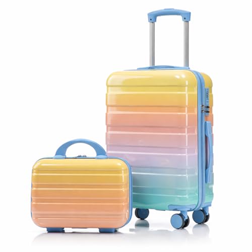 Gradient Color Suitcase 2-Piece Set, 20