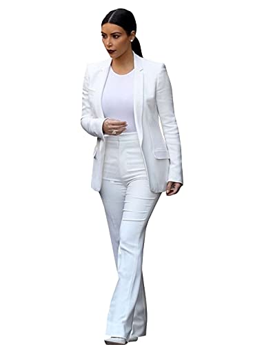 Costume femme pour réunion et retour à la maison veste tailleur revers échancré