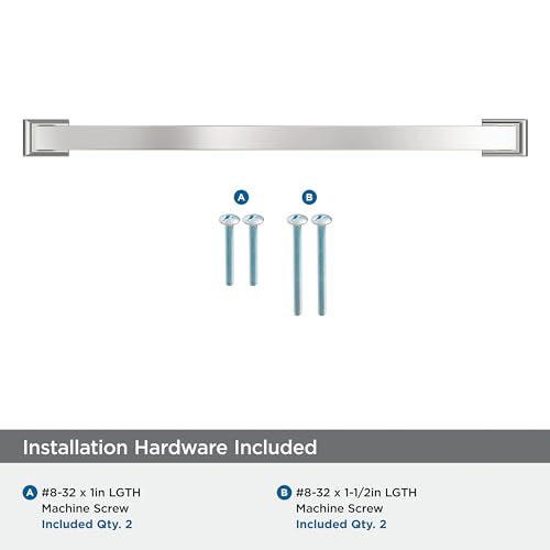 Image of Amerock Candler 12-5 /8 inch (320mm) Center-to-Center Polished Chrome Cabinet Pull, BP2935326