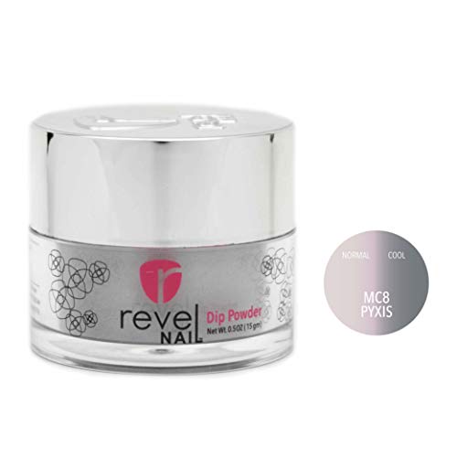 Revel Nail Dip Powder | for Manicures | Nail Polish Alternative | Non-Toxic, Odor-Free | Crack & Chip Resistant | Vegan, Cruelty-Free | Can Last Up to 8 Weeks | 0.5 oz Jar | Mood Changing (Pyxis)