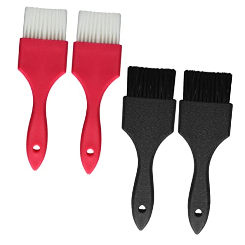 HAMPPLIES Pinceaux de Coloration Capillaire 4 Pièces Taille Standard en Polycarbonate Noir et Rouge pour Salon de Coiffure Professionnels et Particuliers Application Précise de Teinture