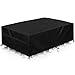 GARPROVM Funda para Muebles de Jardín Exterior, Conjuntos de Muebles Cubierta Impermeable, Paño de Oxford 600D, para Sofa de Jardin, al Aire Libre, Patio, Funda para Sofa de Esquina (280x204x106cm)