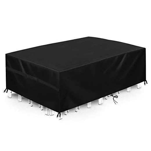 king do way Funda para Muebles de Jardín Exterior, 280x204x106cm, Conjuntos de Muebles Cubierta Impermeable, Poliéster 600D, para Sofa de Jardin, al Aire Libre, Patio, Funda para Sofa de Esquina