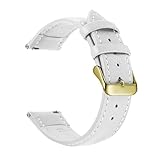 FEFHFKZCZZ Cinturini For Orologi Da 18 Mm/20 Mm/22 Mm, Adatti For Samsung, For Galaxy Watch, For Garmin, For Huawei(White Gold)