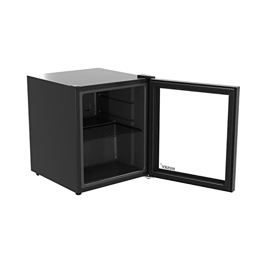Husky Countertop Mini Fridge With Glass Door, 46L Compact Beverage Fridge With 40 Can Capacity, 1.6 Cu.ft. Freestanding Drink Fridge With Glass Door, Compact Refrigerator With Reversible Door #TOP11