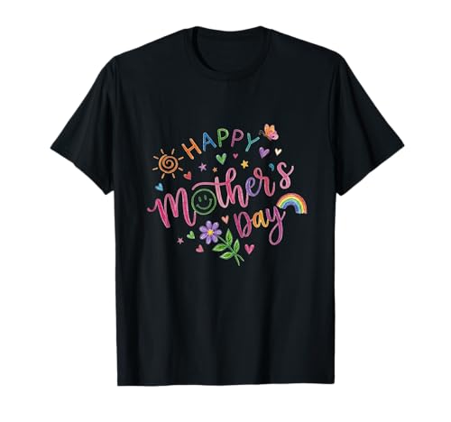 Happy Mother's Day 2026 Cute Floral for Women Mom Grandma T-Shirt