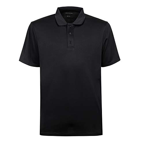 Tiheen Mens Big And Tall Polo Cool Performance Athletic Golf Shirts For Men Short Sleeve Polo Shirt(5Xl,Black) #TOP6