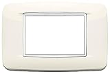 Vimar Serie Eikon – Placca Round 3 Modulo opaco verniciato bianco...