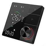 Gdfnmogo Termostato WiFi programable para control de aire acondicionado | 3 ajustes de velocidad, precisión de ± 1 °C, programación 5+1+1 Mo (negro)