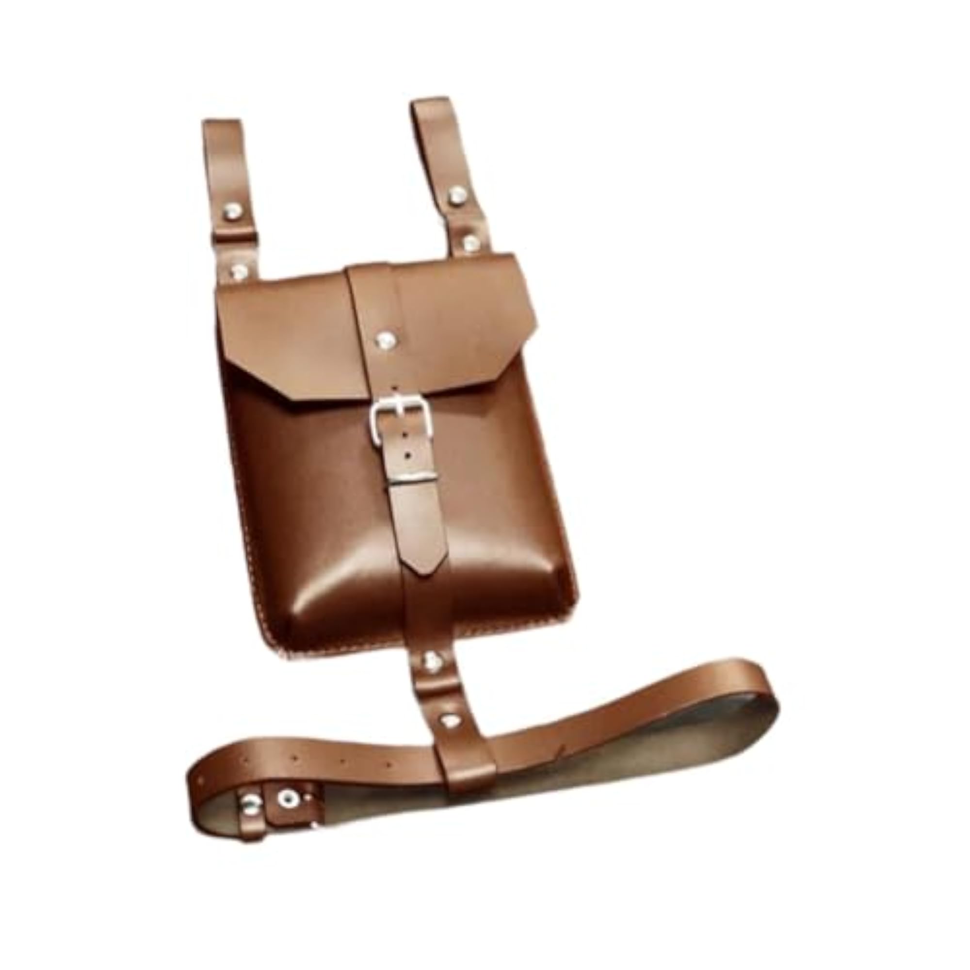 Versatile Brown PU Medieval Belt Pouch for Costumes