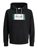 Jack & Jones Sudadera con Capucha para Hombre Jjhayato BTS, Negro, S