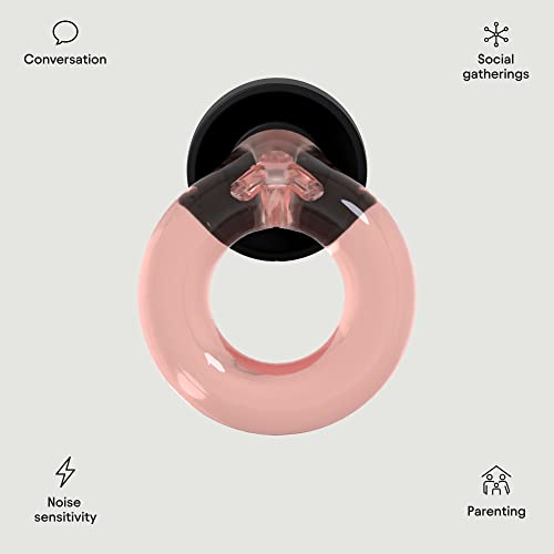 Loop Engage Earplugs For Conversation – Low-Level Noise Reduction With Clear Speech – Social Gatherings, Noise Sensitivity & Parenting – 8 Ear Tips In Xs/S/M/L - 16 Db & Nrr 10 - Rose #TOP1